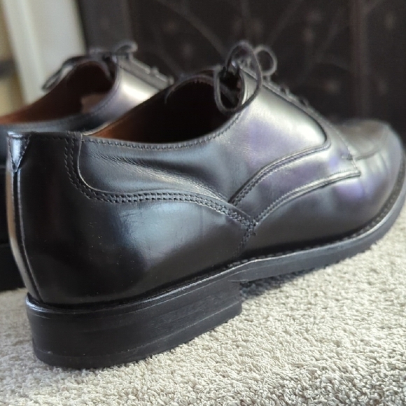 Men\'s Allen Edmonds Montgomery Black Leather Oxfords 10 D Split Toe Blucher USA main image 7